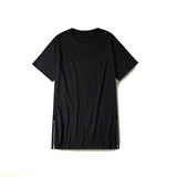 zipper long t shirt fashion design