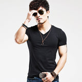 V collar Men T-Shirt