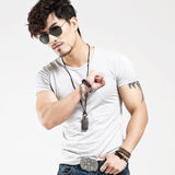 V collar Men T-Shirt