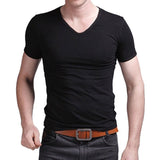 Stretch Lycra V Collar Mens T Shirt