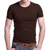 Stretch Lycra V Collar Mens T Shirt