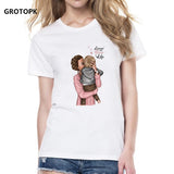 Women Tshirt Super Mama and Baby Boy