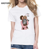 Women Tshirt Super Mama and Baby Boy