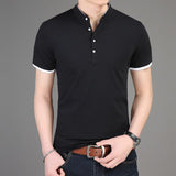 Men'sT Shirt Slim Solid Color