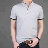 Men'sT Shirt Slim Solid Color