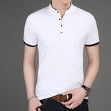 Men'sT Shirt Slim Solid Color