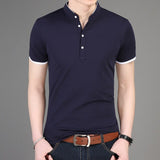 Men'sT Shirt Slim Solid Color