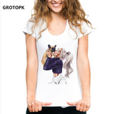 Girl and Dog Kawaii Print