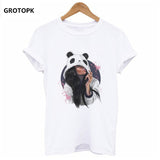 Girl and Dog Kawaii Print