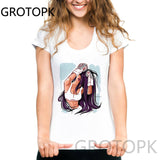 Girl and Dog Kawaii Print