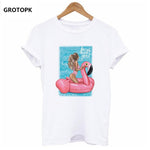 Hello Summer Print Women T-shirt