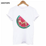 Hello Summer Print Women T-shirt