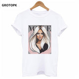 Vogue Beauty Print Female T-shirt
