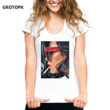 Vogue Beauty Print Female T-shirt