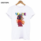 Vogue Beauty Print Female T-shirt