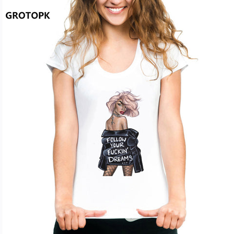 Following Your Dream Cool Girl T-shirts