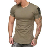 T Shirt Men Summer Solid Color